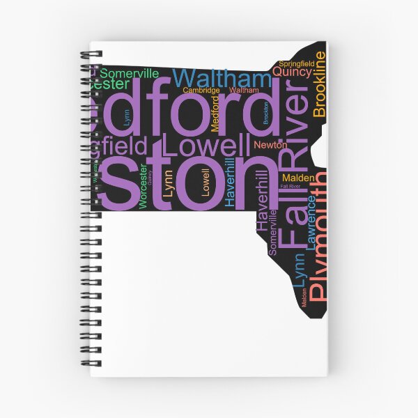 Item preview, Massachusetts Word Art With Cities designed and sold by TheIconSmith.