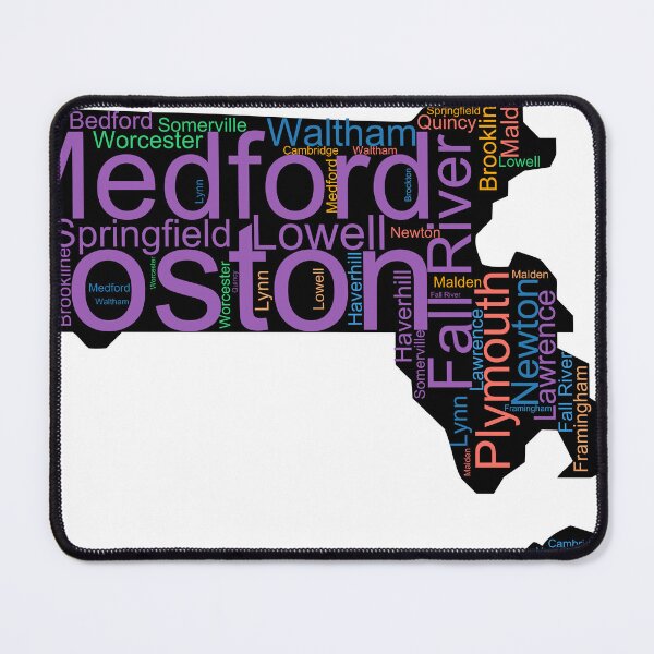 Item preview, Massachusetts Word Art With Cities designed and sold by TheIconSmith.