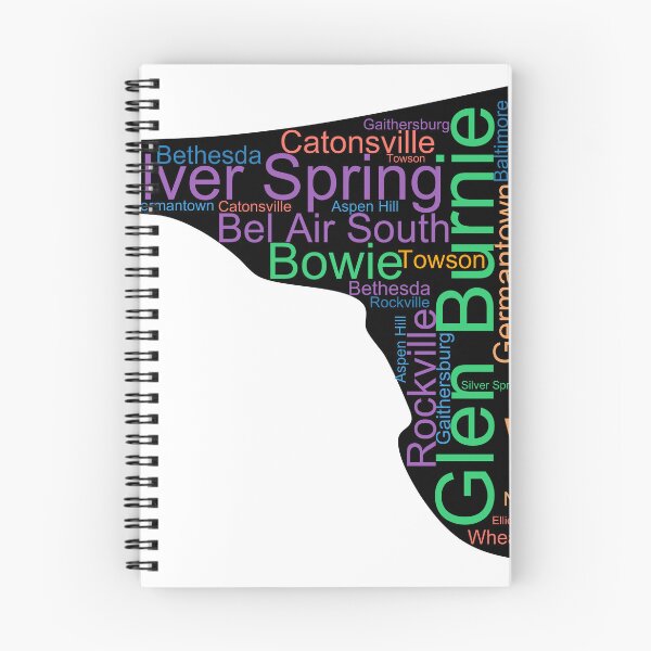 Item preview, Maryland Word Art With Cities designed and sold by TheIconSmith.