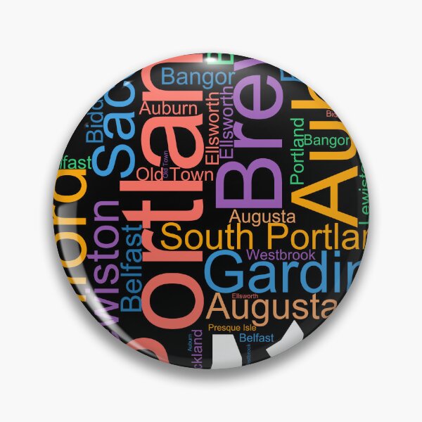 Item preview, Maine Word Art With Cities designed and sold by TheIconSmith.