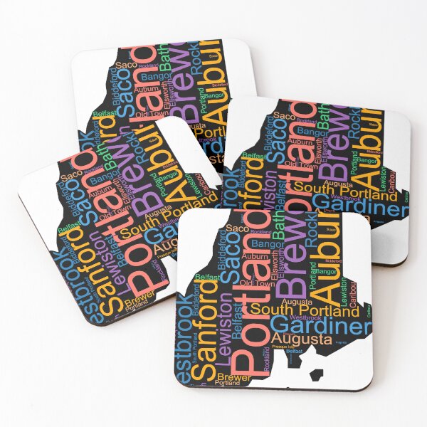 Item preview, Maine Word Art With Cities designed and sold by TheIconSmith.