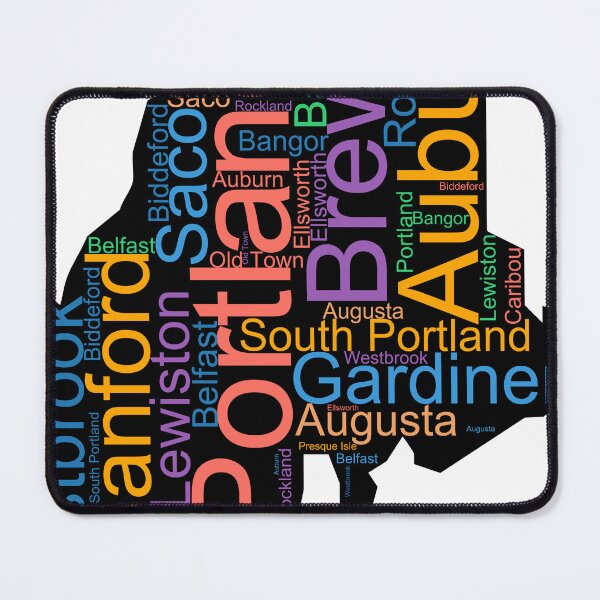 Item preview, Maine Word Art With Cities designed and sold by TheIconSmith.