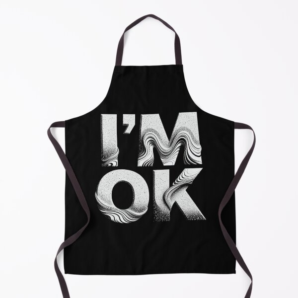 Item preview, "I'm OK" Textured Wavy Typography designed and sold by zzz888.