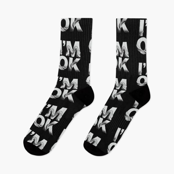 Item preview, "I'm OK" Textured Wavy Typography designed and sold by zzz888.