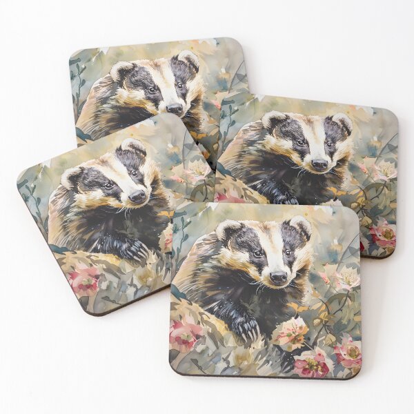 Item preview, Badger artwork designed and sold by ArtfulPlay.