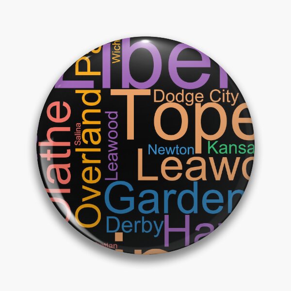Item preview, Kansas Word Art With Cities designed and sold by TheIconSmith.