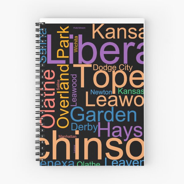Item preview, Kansas Word Art With Cities designed and sold by TheIconSmith.