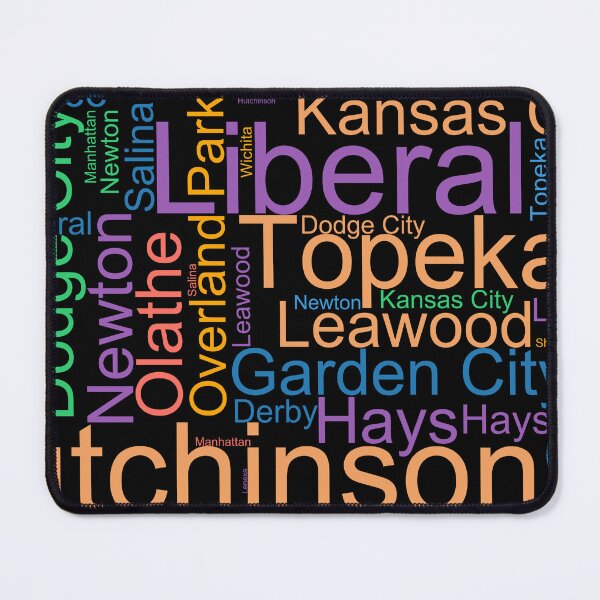 Item preview, Kansas Word Art With Cities designed and sold by TheIconSmith.