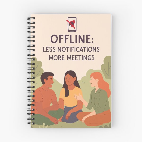 Item preview, Less Notifications, More Conversations designed and sold by Wolf on the Stroke.