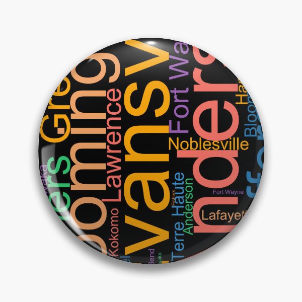 Item preview, Indiana Word Art With Cities designed and sold by TheIconSmith.