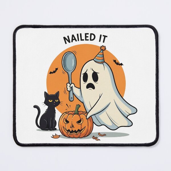 Item preview, Comical Ghost Pumpkin Carving Fail - Funny Halloween Misadventures designed and sold by Ascend777.