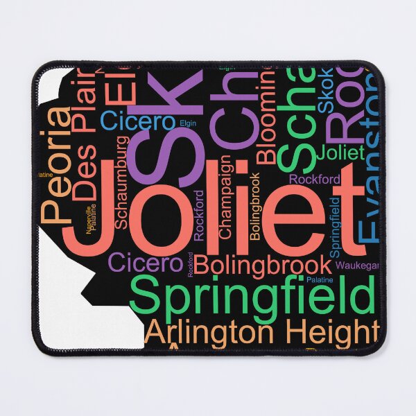 Item preview, Illinois Word Art With Cities designed and sold by TheIconSmith.