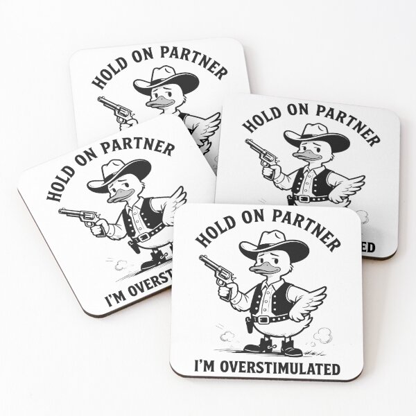 Item preview, Hold On Partner Im Overstimulated - Cowboy Goose designed and sold by Jaanussar.