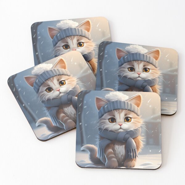 Item preview, Cat in the snow designed and sold by ArtfulPlay.