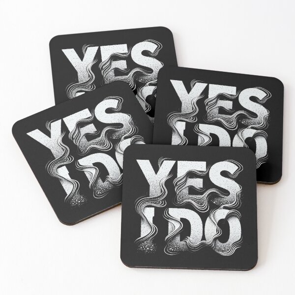 Item preview, "YES I DO" Textured Gradient Typography designed and sold by zzz888.
