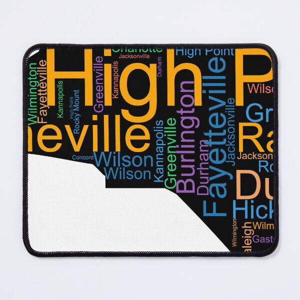 Item preview, North Carolina City Word Art designed and sold by TheIconSmith.