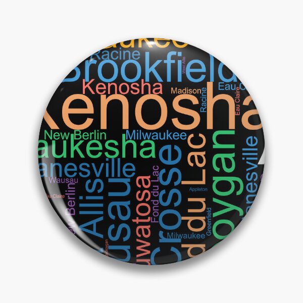 Item preview, Wisconsin City Word Art designed and sold by TheIconSmith.