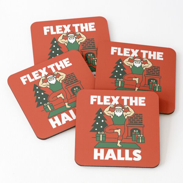 Item preview, Flex The Halls – Funny Muscular Santa Yoga Christmas designed and sold by Buzzworthy Threads.