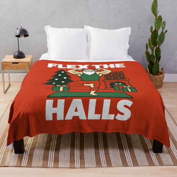 Item preview, Flex The Halls – Funny Muscular Santa Yoga Christmas designed and sold by Buzzworthy Threads.
