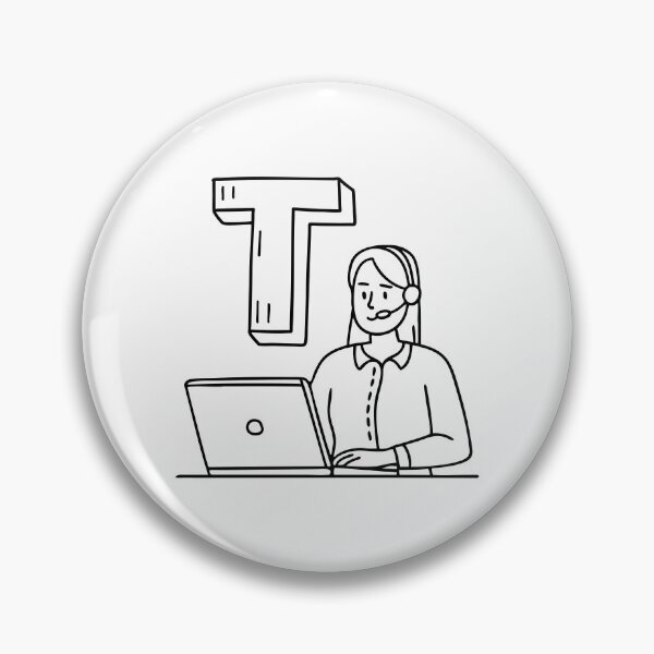 Item preview, An illustration of letter T stands for Telemarketer designed and sold by rasagamastore.