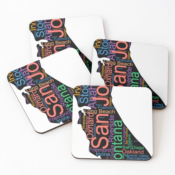 Item preview, California Word Art With Cities designed and sold by TheIconSmith.