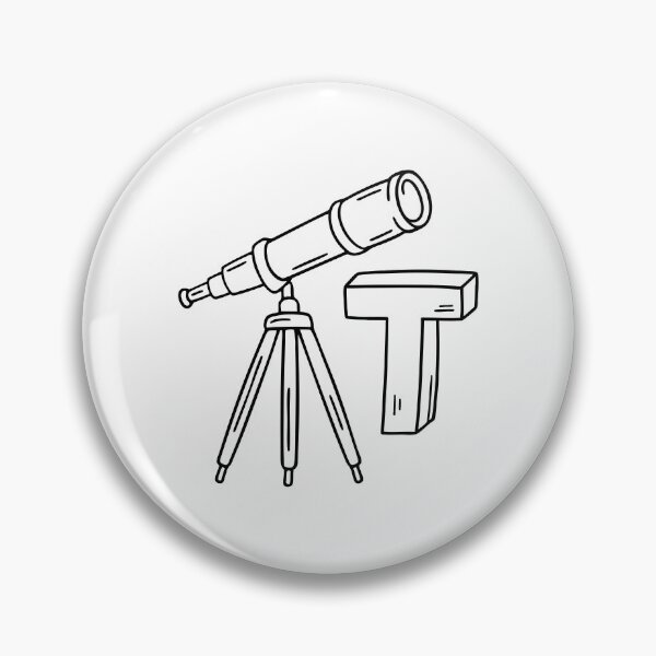 Item preview, An illustration of letter T stands for Telescope designed and sold by rasagamastore.