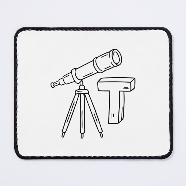 Item preview, An illustration of letter T stands for Telescope designed and sold by rasagamastore.