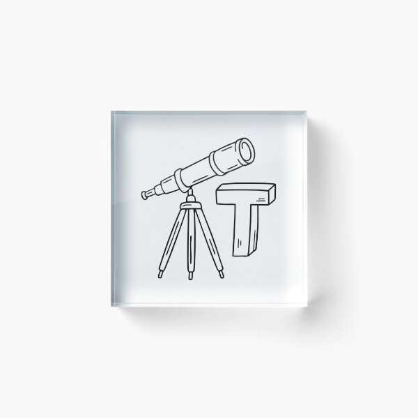 Item preview, An illustration of letter T stands for Telescope designed and sold by rasagamastore.