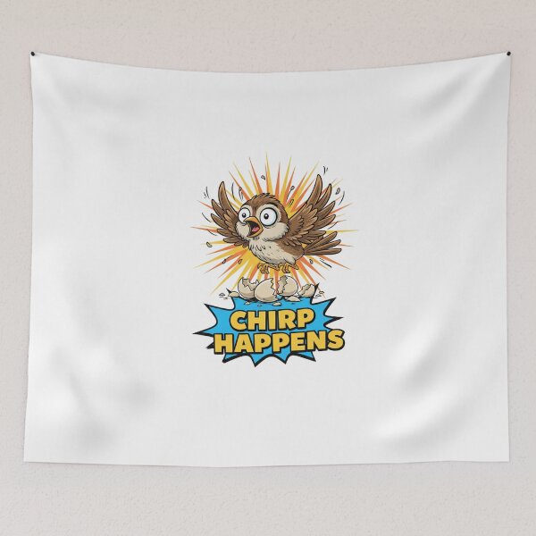 Item preview, Funny Bird Pun T-shirt – Cute “Chirp Happens” Design for Animal Lovers designed and sold by Print Era.