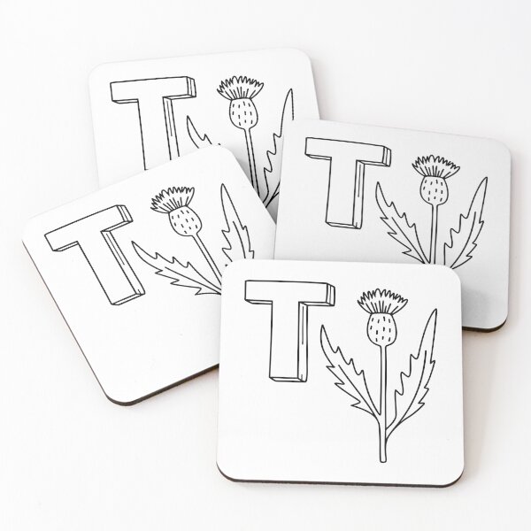 Item preview, An illustration of letter T stands for Thistle designed and sold by rasagamastore.