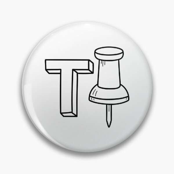 Item preview, An illustration of letter T stands for Thumbtack designed and sold by rasagamastore.
