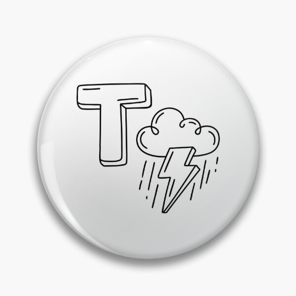 Item preview, An illustration of letter T stands for Thunder designed and sold by rasagamastore.