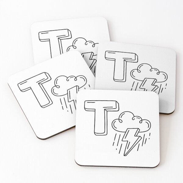 Item preview, An illustration of letter T stands for Thunder designed and sold by rasagamastore.