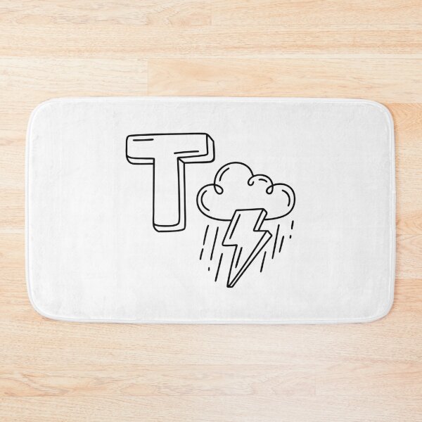 Item preview, An illustration of letter T stands for Thunder designed and sold by rasagamastore.