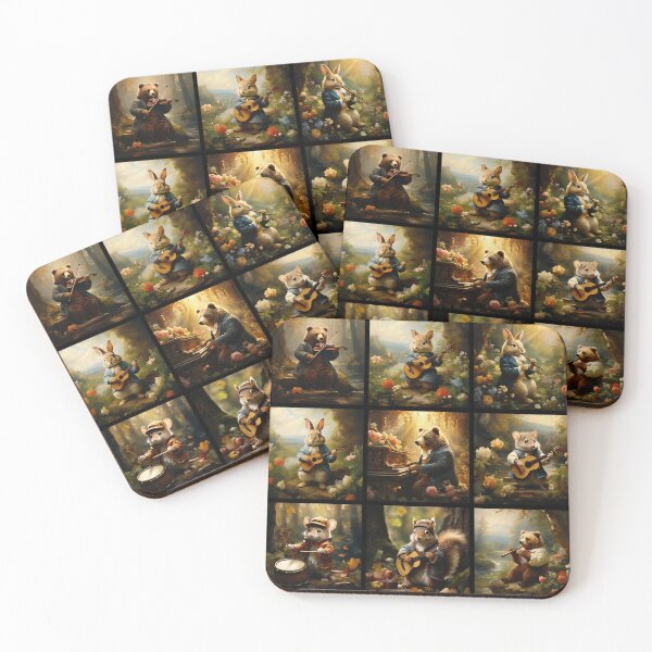 Item preview, Musical Animals Playing Instruments Pattern | Animal Art designed and sold by UnhingedBird.