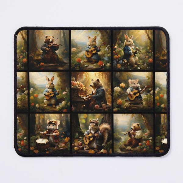Item preview, Musical Animals Playing Instruments Pattern | Animal Art designed and sold by UnhingedBird.