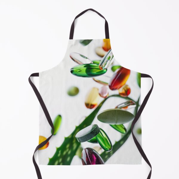 Item preview, Aloe vera leaves and various capsules on white background, AI Generated designed and sold by dvoevnore.