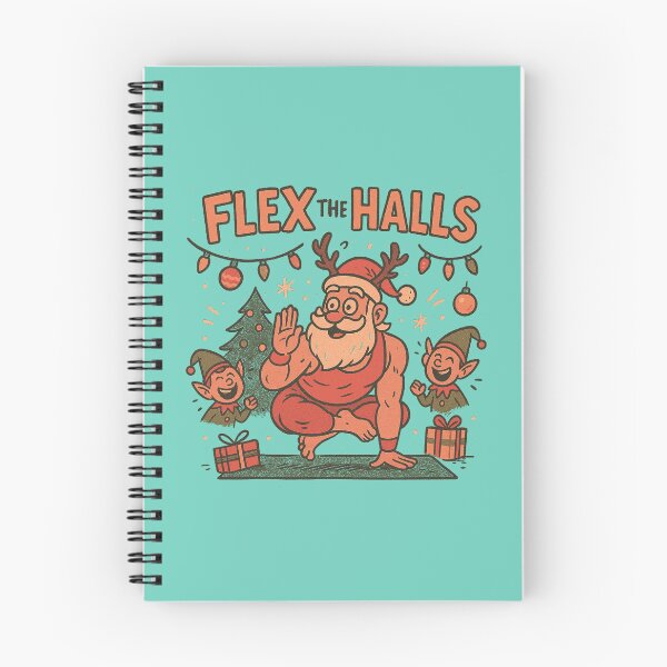 Item preview, Flex The Halls – Yoga navideño divertido con Papá Noel musculoso designed and sold by Buzzworthy Threads.