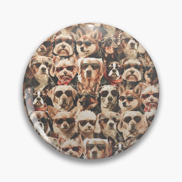 Artikelvorschau, Vintage anthropomorphe Hunde mit Sonnenbrillenmuster | Hundekunst entworfen und verkauft von UnhingedBird.