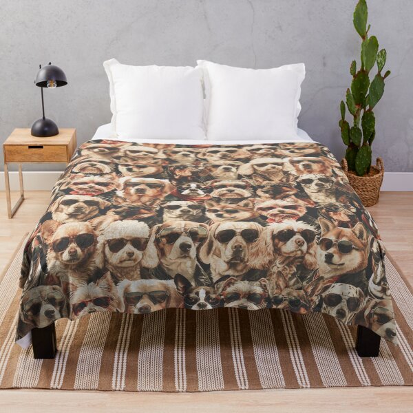 Item preview, Vintage Anthropomorphic Dogs with Sunglasses Pattern | Dog Art designed and sold by UnhingedBird.