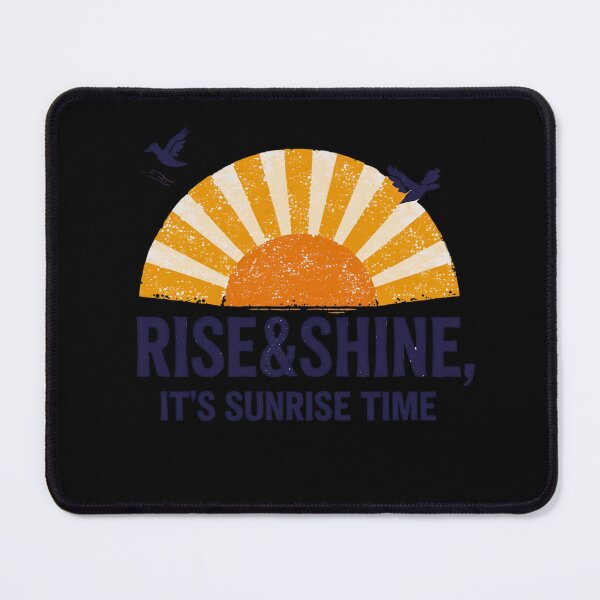 Item preview, Rise & Shine Sunrise Quote Retro Typography Design designed and sold by SaadArtCo.