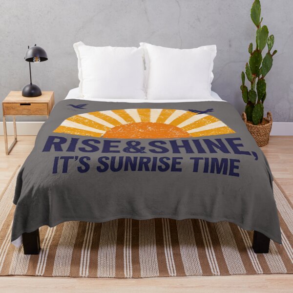 Item preview, Rise & Shine Sunrise Quote Retro Typography Design designed and sold by SaadArtCo.