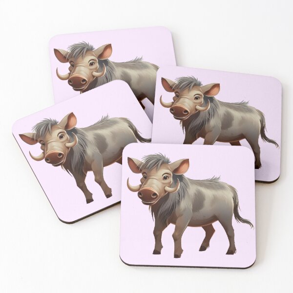 Item preview, Kawaii warthog designed and sold by ArtfulPlay.