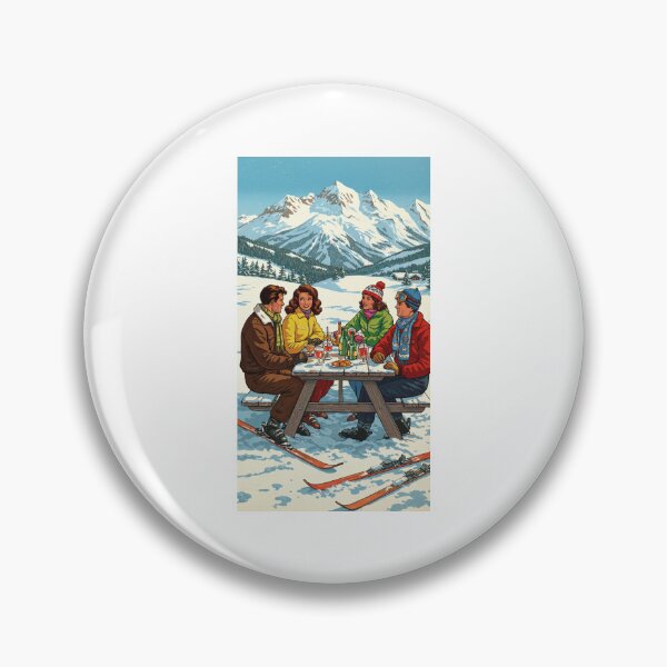 Item preview, Vintage Ski Lodge Friends Winter Picnic designed and sold by TeeARTHY.