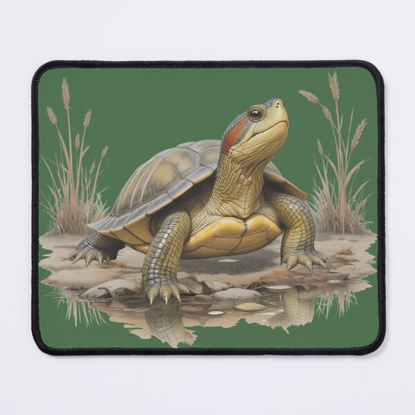 Item preview, Red-Eared Slider Turtle | Hand-Drawn Colored Pencil Wildlife Art designed and sold by BloomStudio1.
