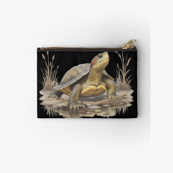 Artikelvorschau, Rotwangen-Schmuckschildkröte | Handgezeichnete Buntstift-Wildtierkunst entworfen und verkauft von BloomStudio1.