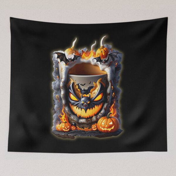 Item preview, Batwing Fury: The Hell-o-Ween Monster Mug designed and sold by CamillaCreation.