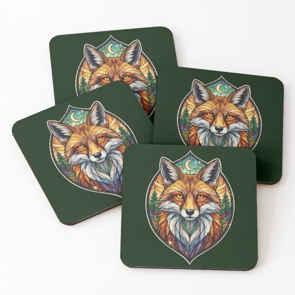 Item preview, Stained Glass Fox – Autumn Forest Spirit | sticker pack designed and sold by MerchYouSearch.