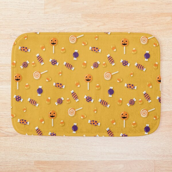 Item preview, Seamless Pattern of Halloween Candies on Orange designed and sold by By_Lisart.
