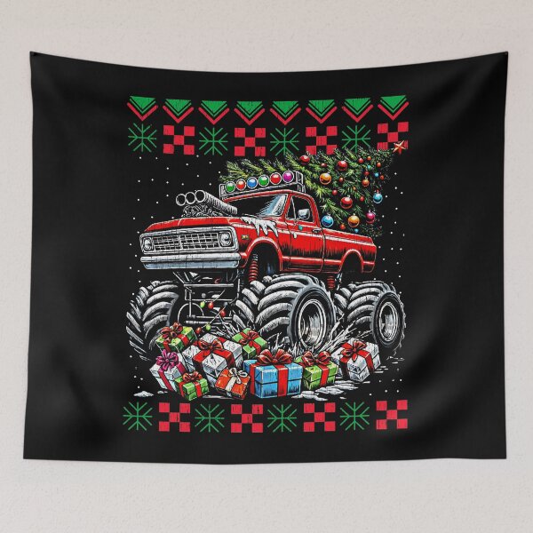 Item preview, Funny Christmas Monster Truck designed and sold by AdelinaPi.